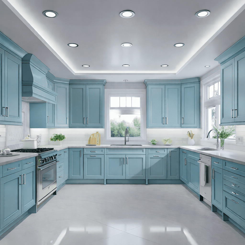 ALL-IN-ONE Paint by Heirloom Traditions, French Toile (Vivid Blue), Quart - Durable cabinet and furniture paint. Built in primer and top coat, no sanding needed. Includes our 30 featured color card.