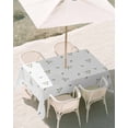 thumbnail image 3 of 60x84 Inch Outdoor Tablecloth with Umbrella Hole Zipper Rectangle Farmhouse Flowers Rectangular Tablecloths Outside Waterproof Pastoral Botanical Watercolor Patio Table Cloth Cover for Picnic Party, 3 of 8