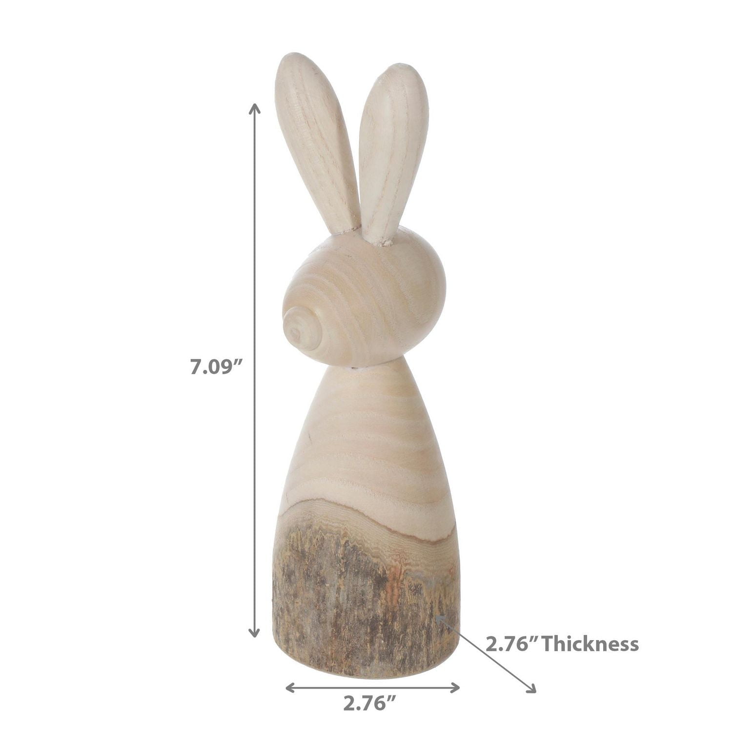 Wooden 2 Tone Bunny Decor Small