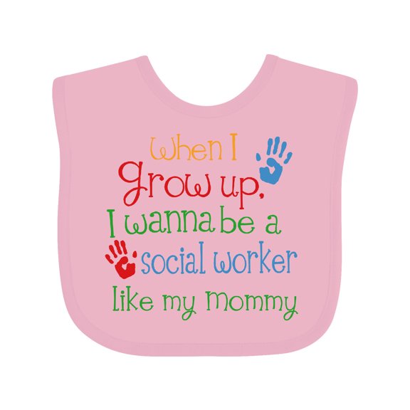 Inktastic Social Worker Like Mommy Boys or Girls Baby Bib