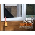 thumbnail image 4 of ScreenLet Window Screen Pass Through Attachment - Bring Inside Power Outside, Easily - Fits on Any Standard Window Screen - Ideal for Holiday Lights, Landscaping Equipment, RVs and Boat Houses - Black, 4 of 15