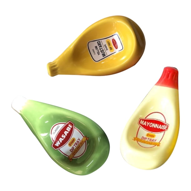 de Salsa de Cerámica con Formas Únicas, de Salsa de Tomate para Ensalada, de Mostaza, Vajilla Decorativa de Moda para Mesa A