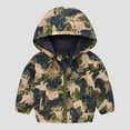 thumbnail image 4 of Ecqkame Kids Jacket Toddler Kids Baby Boys Girls Fashion Cute Flowers Car Pattern Windproof Jacket Hooded Coat Green 2-3Years, 4 of 4