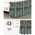 thumbnail image 3 of Retro Wood Grain Bed Skirt Gradient Barn Door Farmhouse Board Bed Skirts California King Size 16 Inch Drop, Wrap Around Dust Ruffle&nbsp;Bedskirt with Adjustable Elastic Belt for Queen Size Beds, 3 of 7