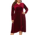 thumbnail image 2 of IROINNID Cocktail Dress for Women Wedding Guests Dresses for Women Hollow Out Lace Long Dress Evening Dress Party Dress Deals,Burgundy, 2 of 8