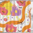 thumbnail image 1 of Whimsical Halloween Shower Curtain - Colorful Castle & Spooky Fun!, 1 of 4