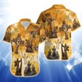 thumbnail image 3 of Camisas hawaianas Aloha con diseño de Jesús y león para hombre y mujer, camisas playeras frescas de manga corta con solapa, camisas florales, blusas casuales cruzadas de calle, 3 of 5