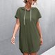 thumbnail image 2 of Vestido De Sudadera, Vestido Con Capucha, Dobladillo Envolvente De Poliéster De Moda De Color Sólido Para El Ejercicio Diario Para La Fiesta De Citas ANGGREK Otros, 2 of 6