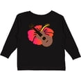 thumbnail image 3 of Inktastic Ukulele Hawaiian Music Gift Girls Long Sleeve Toddler T-Shirt, 3 of 5