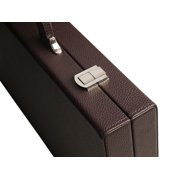 Silverman & Co. 16-inch Premium Backgammon Set - Medium - Dark Brown