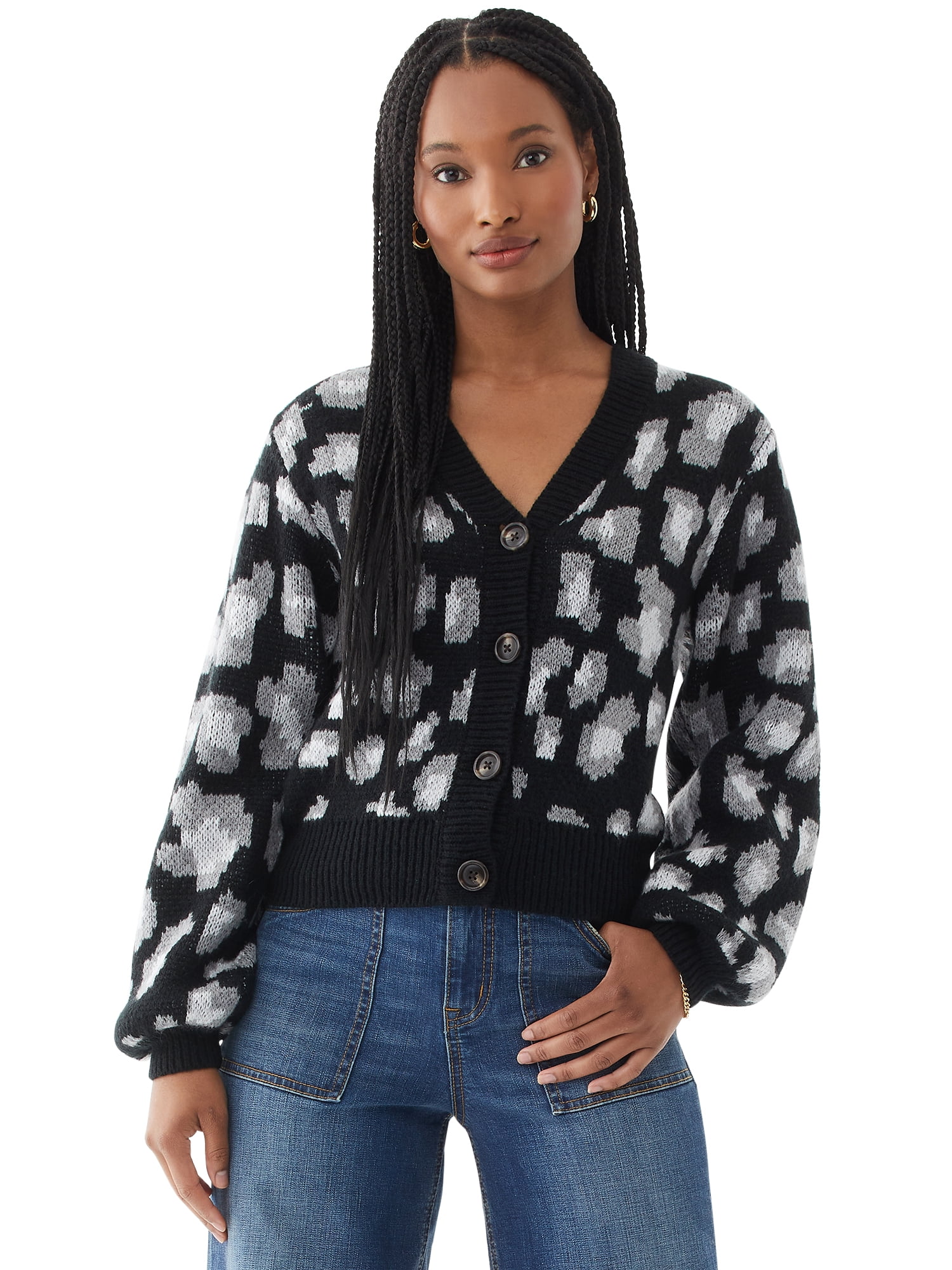 cheetah cardigan walmart