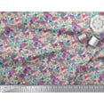 thumbnail image 2 of Soimoi Poly Georgette Fabric Leaves & Floral Artistic Fabric Prints by Yard 52 Inch Wide, 2 of 4