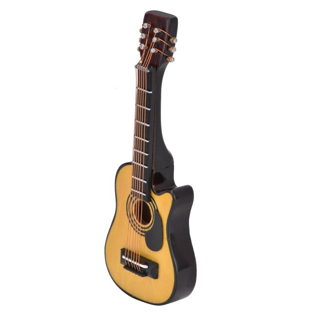 Modelo De Guitarra De Muñeca, Mini Adornos De Guitarra Guitarra De Madera Guitarra En Miniatura Accesorios De Casa De Muñecas Modelo De Exposición De Guitarra Para El Hogar