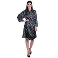 thumbnail image 2 of Moomaya Kimono Imprimé pour Femmes Robe de Mariée en Satin Soie Vêtements de Détente, 2 of 7