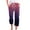 Purple B, variant on VERUGU Capris Pants for Women Casual Solid Elastic Waist Loose Long Pants with Pocket Capris Purple M