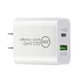 thumbnail image 1 of Cargador PD25W QC 3.0 con cabezal de carga rápida de 20 W y puerto dual QC3.0 + cargador de carga rápida PD, 1 of 5