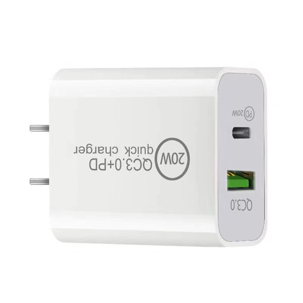 Cargador PD25W QC 3.0 con cabezal de carga rápida de 20 W y puerto dual QC3.0 + cargador de carga rápida PD