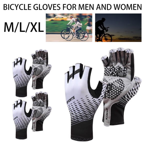 Gants de Vélo de Montagne à Demi-Doigt pour Hommes et Femmes, Coussin en Gel Antidérapant, Respirant, Sports de Plein Air, Absorbant les Chocs, Cyclisme, Bicyclette, m