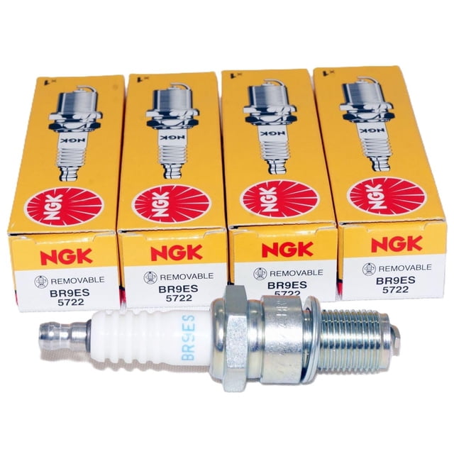 Bujía NGK BR9ES estándar para automoción (paquete de 4)
