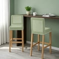 thumbnail image 2 of Sage Green Geometric Bar Stool Cover Set of 4, Green Greek Key Design Burlap Modern Art Stretch Bar Chair Cover, Removable Washable Pub Counter Stool Chair Slipcover for Kitchen Dining Room Pub Cafe, 2 of 9