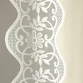 thumbnail image 5 of Lush Decor Scallop Edge Lace Border Window Curtain Panel, Single, 52" W x 84" L, Neutral & Off White - Lace Curtains - Scallop Lace Trim- Vintage Curtains For Bedroom, Living or Dining Room, 5 of 8