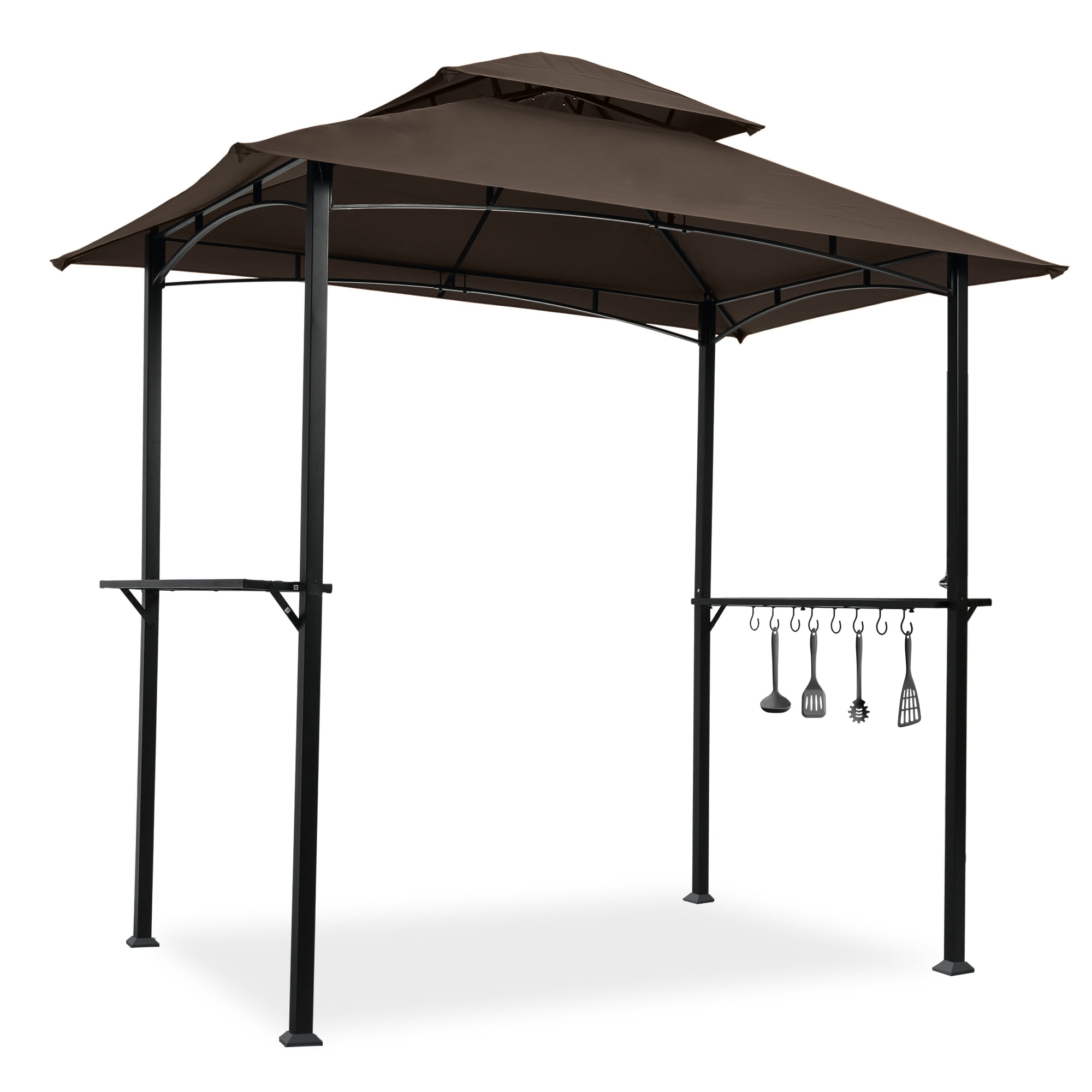 Unique Choice BBQ Grill Gazebo, 8x5 ft, Double Tier Top, Steel Frame ...