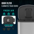 thumbnail image 4 of Miniyam 13 Gallon 50L Trash Can, Stainless Steel Foot Pedal Operated Soft Close Trash Can with 30 Garbage Bags for Kitchen, Office, Silver, 4 of 7