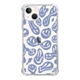thumbnail image 1 of Blue Smile Face Case Compatible with iPhone 14,Unique Art Design TPU Bumper Cover Case, 1 of 4