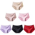 thumbnail image 1 of Bragas sin rastro para mujer, ropa interior de cintura media de seda de hielo, calzoncillos de Color de gran tamaño para uso diario, 1 of 3