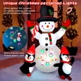 thumbnail image 2 of Muñeco de nieve inflable navideño FlyFreeU de 180 cm con pingüino, 2 of 7