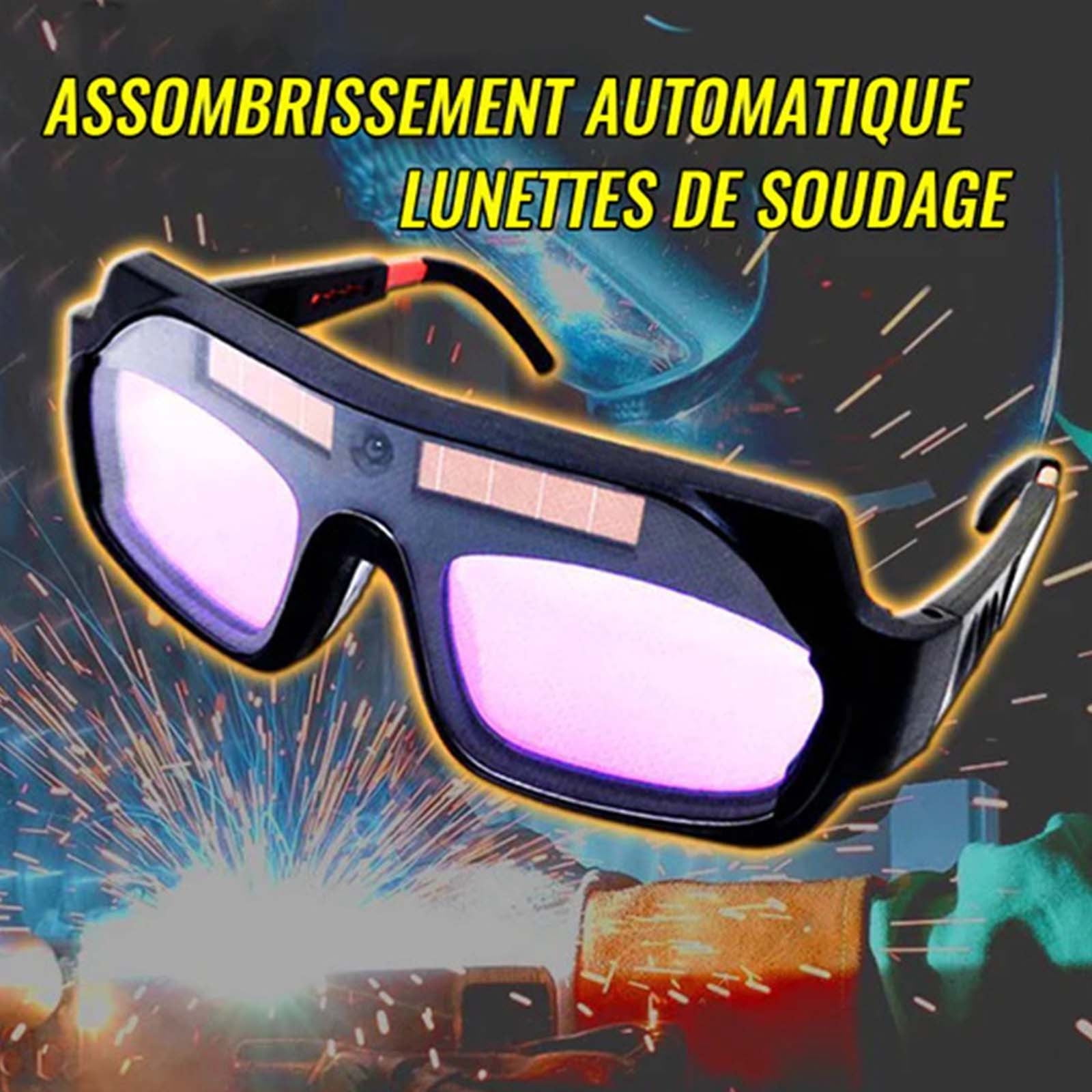 Yunuuuoa 5 Packs Auto-Darkening Welding Goggles with Adjustable Headgear, Professional Solar-Powered Lens for Arc Welding Grinding Cutting, UV/IR Protection Safety Glasses