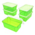 thumbnail image 1 of Storex Petite Boîte de Rangement avec Couvercle, Vert Teinté, Lot de 5, 1 of 1