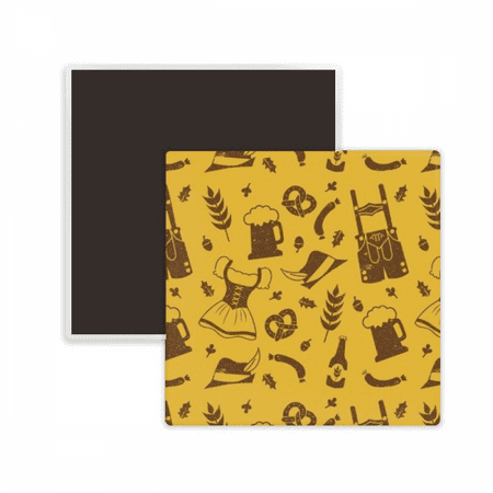 

Germany Berlin Culture Custom Pattern Square Ceracs Fridge Magnet Keepsake Memento