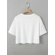 thumbnail image 3 of Camiseta corta para hombre y mujer, ropa holgada de calle de Color sólido, color blanco y negro, ropa de manga corta, desfile de moda de Hip Hop, ropa expuesta al ombligo, 3 of 4