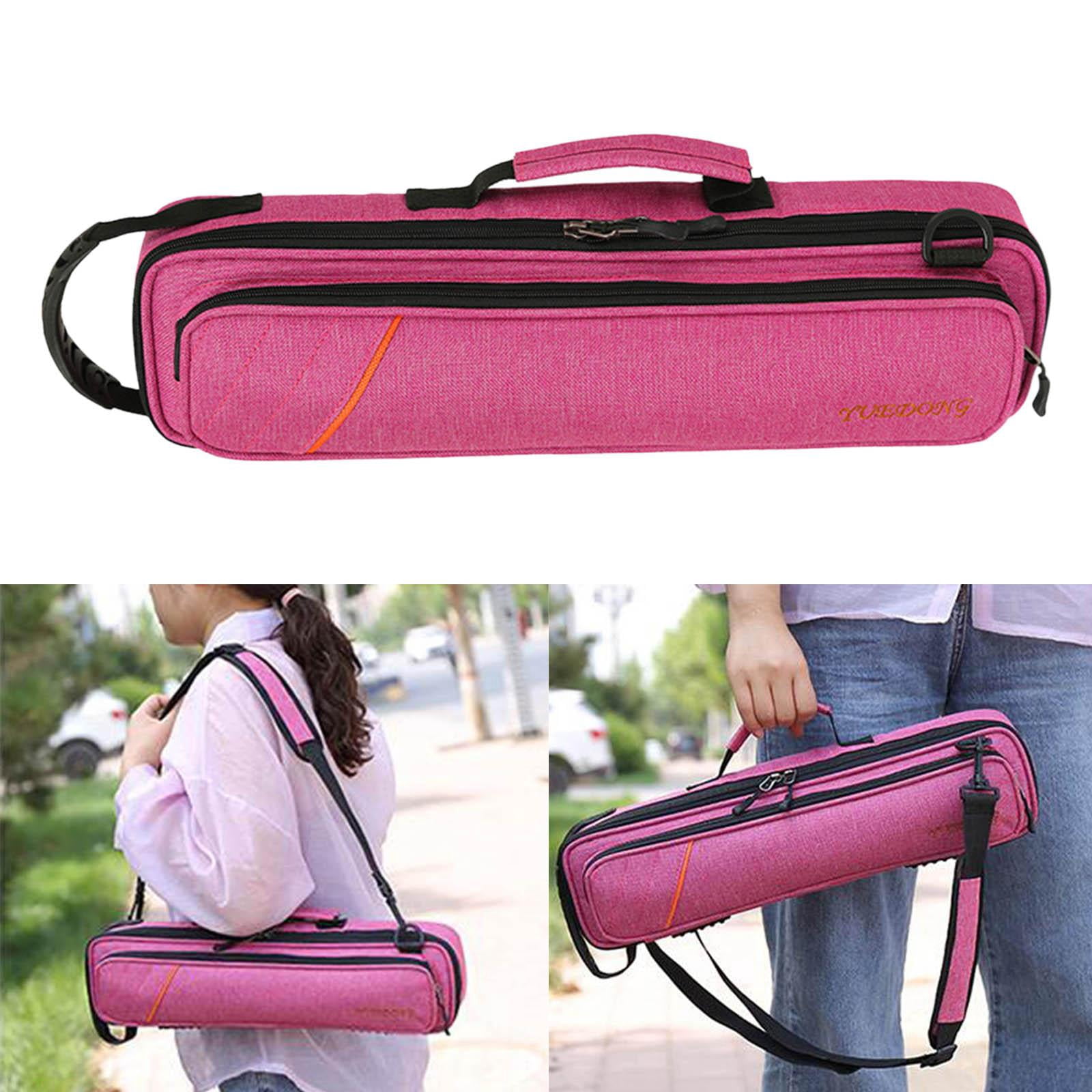 LeeQinersw Flute Bag Backpack Durable Flute Accessories Soft Instrument Bag Flute Bag Flute Red