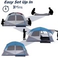 thumbnail image 3 of 12ft (L) x 8ft (W) x 72in(H) Camping Tent with Rainfly, Tent for Camping, Easy Set up Camping Tent 4 Person and 6 Person for Hiking Backpacking Traveling Outdoor, Light Blue, 3 of 8