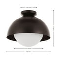 thumbnail image 3 of SAFAVIEH Syluna 14 in. Modern Oil Rubbed Bronze Metal Mount Light with White Shade, 3 of 8