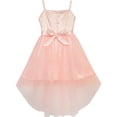 thumbnail image 3 of Flower Girls Dress Bow Tie Hi-low Wedding Party 6 Years, 3 of 6