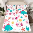 thumbnail image 2 of Castle Fairy Cute Salamander Bed Sheets for Kids,Kawaii Axolotl King Sheets, 2 of 7
