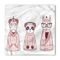 thumbnail image 1 of Doodle Bandana, Cartoon Winter Animals, Unisex Head and Neck Tie, by Ambesonne, 1 of 2
