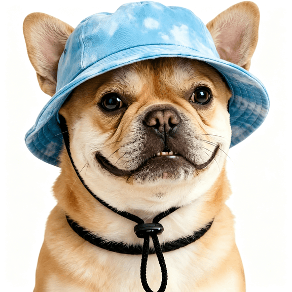 OQRKI Dog Bucket Hat with Ear Holes Adjustment Summer Beach Visor Sunscreen Cap Suitable for Dog&Cat M Perfect Protection Outdoor Sun Hat for Pets