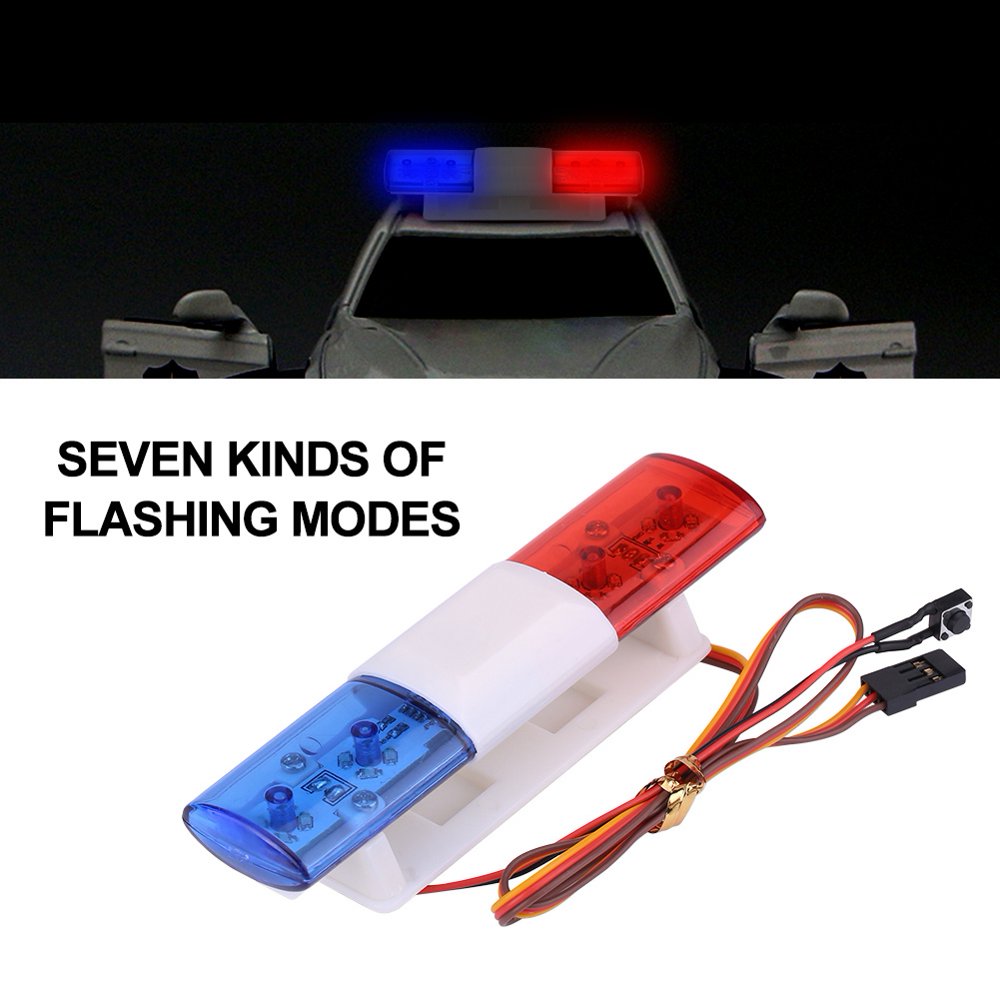 Kritne RC Light,LED Red & Blue Warning Flashing Lights for Remote