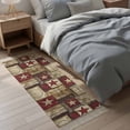 thumbnail image 3 of Kitchen Runner Rugs, Western Star Farm Retro Wood Board 2'x4' Throw Rug with Tassels, Country Farmhouse Washable Soft Floor Carpet Runner for Hallway Bedroom Bathroom Laundry Room, 3 of 9