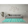 thumbnail image 3 of Ahgly Company Indoor Square Abstract Light Blue Modern Area Rugs, 6' Square, 3 of 4