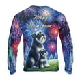 thumbnail image 2 of Happy New Year Schnauzer Family Cheer Winter Midnight Firework All Over Print 3D Sweatshirt Unisex Merch Miniature Schnauzer Dog Lover - 02025, 2 of 6