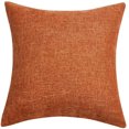 thumbnail image 5 of Throw Pillow Covers Decorative Couch Pillow Case Home Rustic Linen Square Pillow Covers for Home Sofa Decoration 18" *18" 2 Pack Orange, 5 of 5