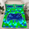thumbnail image 2 of Homewish Gradient Blue Gamepads Boy 4pcs Bed Sheets,Video Game King Sheets,Geometric Plaid Super Cozy Sheet Set,Breathable Home Decor, 2 of 7