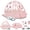 Pink, variant on PRVAETU Baby Play Gym Mat, Oversize Tummy Time Activity Mat with 6 Detachable Toys for 3-18 Months Infant Sensory Exploration Skill Development,Beige