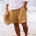 thumbnail image 2 of JIUKE Mens Shorts Summer 2025 Beach Vacation Fashion Drawstring Baggy Lightweight Solid Color Shorts, 2 of 5