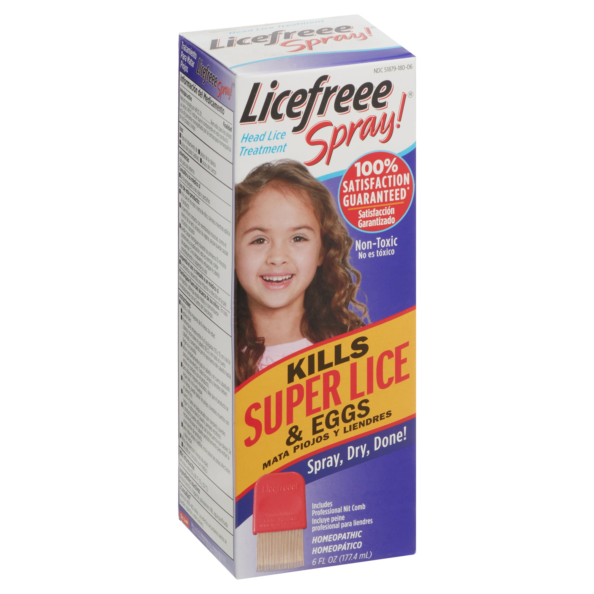 Licefreee Spray! Instant Head Lice Treatment, 6.0 fl oz